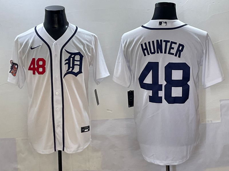Men 2025 Detroit Tigers #48 Hunter White Game Nike MLB Jersey style 4->boston red sox->MLB Jersey